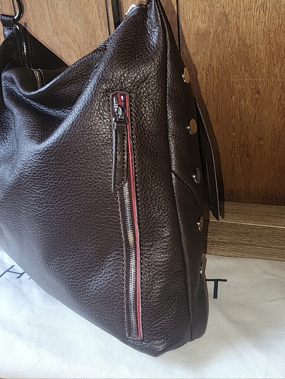 NWT Hammitt Kyle Large Zip Studded Shoulder Bag - Picture 5 of 9
